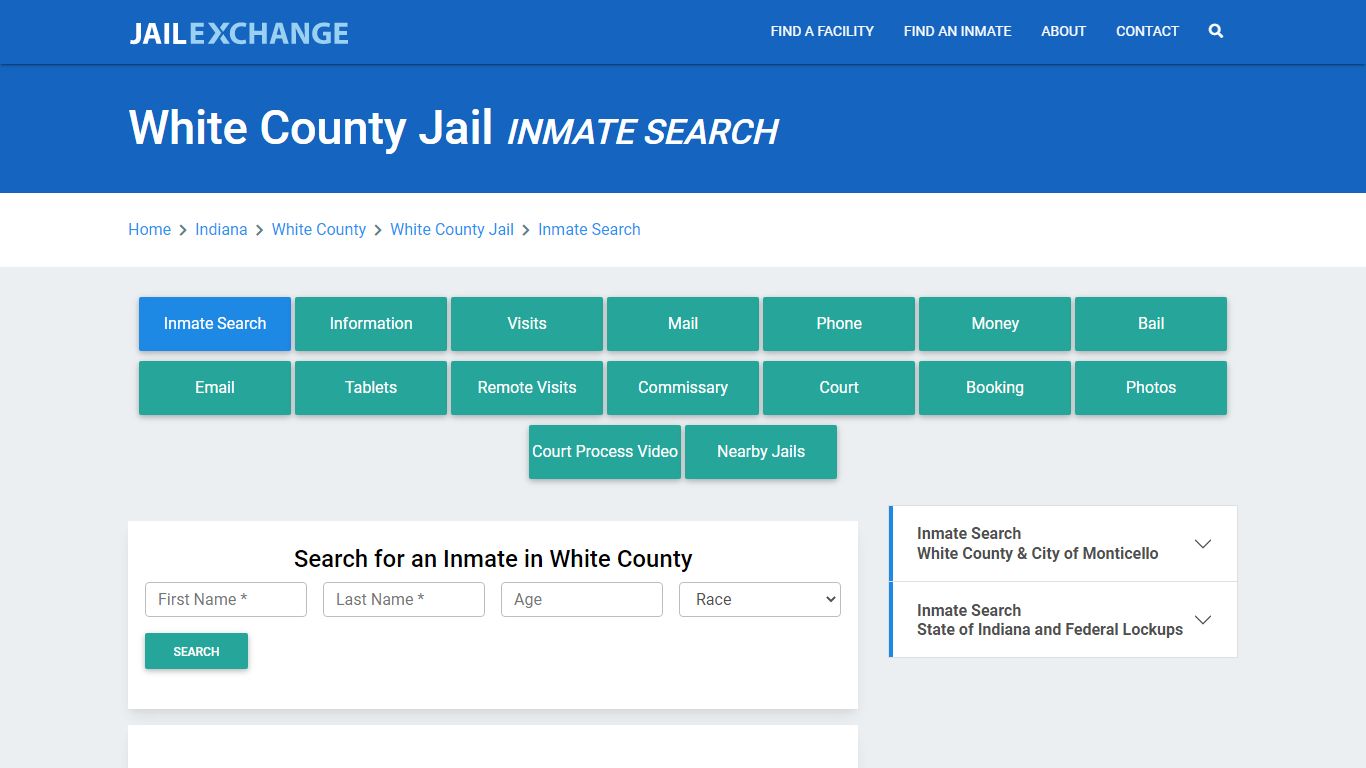 White County Jail, IN Inmate Search: Roster & Mugshots