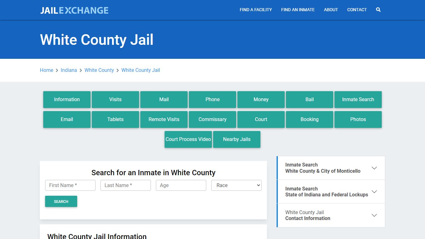 White County Jail Roster Lookup, IN, Inmate Search