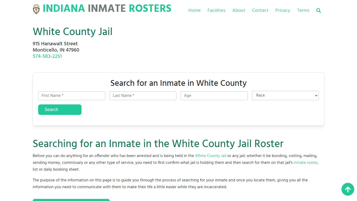 White County Jail IN: Inmate Search & Roster